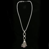 Luxury Crystal Y-Necklace Silver/Purple NWOT