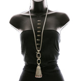 Luxury Crystal Y-Necklace Silver/Purple NWOT