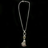 Luxury Crystal Pendant-Necklace Silver/Purple NWOT