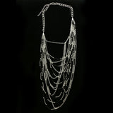 Luxury Beads Necklace Silver/Black NWOT
