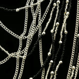 Luxury Beads Necklace Silver/Black NWOT