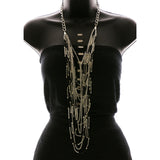 Luxury Beads Necklace Silver/Black NWOT