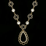 Luxury Crystal Necklace Gold NWOT