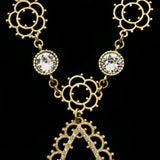 Luxury Crystal Necklace Gold NWOT
