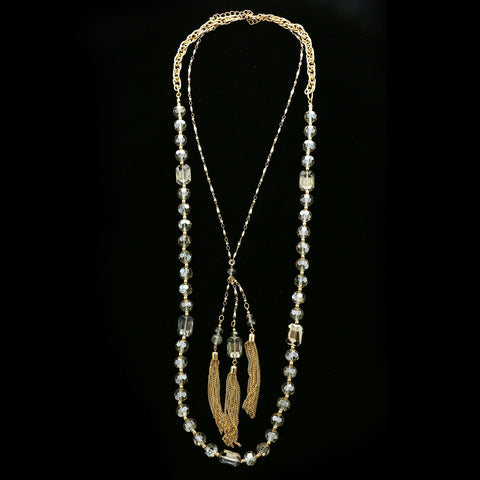 Luxury Crystal Necklace Gold NWOT