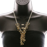 Luxury Faceted Necklace Silver/Gray NWOT
