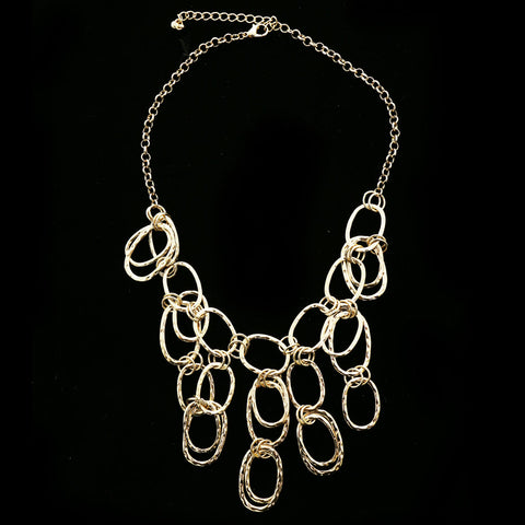 Luxury Hammered Finish Necklace Gold NWOT