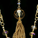 Luxury Crystal Necklace Gold NWOT