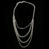 Luxury Crystal Necklace Silver NWOT