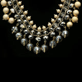 Luxury Crystal Necklace Gold/Dark-Silver NWOT