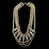 Luxury Crystal Necklace Gold NWOT