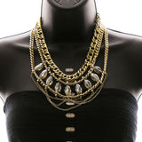 Luxury Crystal Necklace Gold NWOT