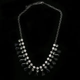 Luxury Crystal Necklace Gunmetal/Black NWOT