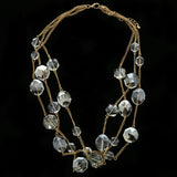 Luxury Crystal Necklace Gold NWOT