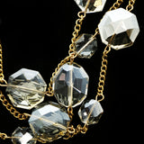 Luxury Crystal Necklace Gold NWOT