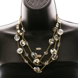 Luxury Crystal Necklace Gold NWOT