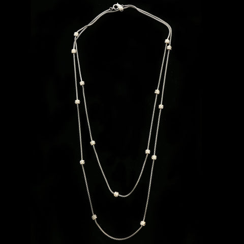 Luxury Crystal Necklace Silver NWOT