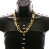 Luxury Crystal Magnetic Clasp Necklace Gold NWOT