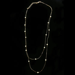 Luxury Pearl Necklace Gold/White NWOT