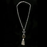 Luxury Crystal Necklace Silver/Dark-Silver NWOT