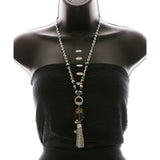 Luxury Crystal Necklace Silver/Dark-Silver NWOT
