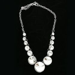 Luxury Crystal Necklace Silver NWOT