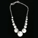 Luxury Crystal Necklace Silver NWOT