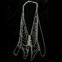 Luxury Crystal Necklace Silver NWOT