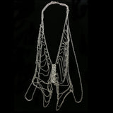Luxury Crystal Necklace Silver NWOT