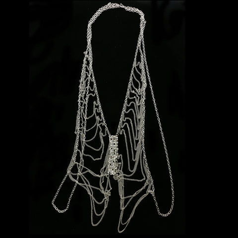 Luxury Crystal Necklace Silver NWOT