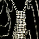 Luxury Crystal Necklace Silver NWOT
