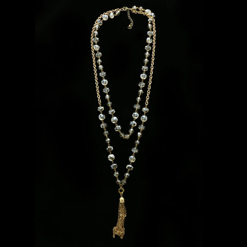 Luxury Crystal Necklace Gold NWOT