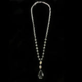 Luxury Crystal Y-Necklace Silver NWOT