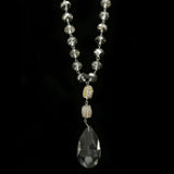 Luxury Crystal Y-Necklace Silver NWOT
