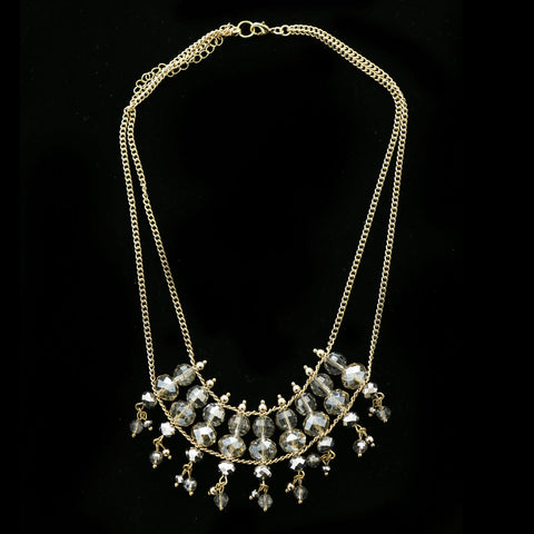 Luxury Crystal Necklace Gold NWOT