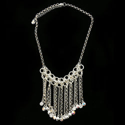 Luxury Crystal Necklace Silver NWOT