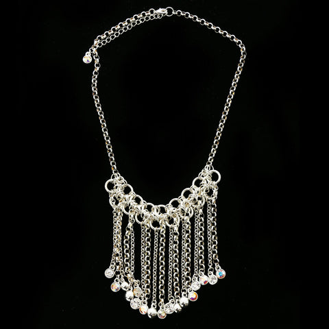 Luxury Crystal Necklace Silver NWOT