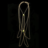 Luxury Faceted Necklace Gold/Green NWOT