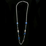Luxury Faceted Necklace Silver/Blue NWOT