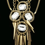 Luxury Crystal Necklace Gold NWOT