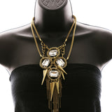 Luxury Crystal Necklace Gold NWOT