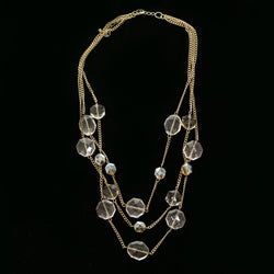 Luxury Crystal Necklace Gold NWOT