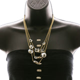 Luxury Crystal Necklace Gold NWOT