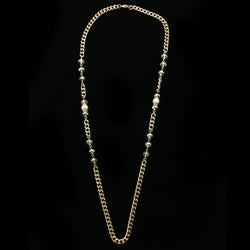 Luxury Faceted Necklace Gold/Clear NWOT