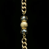 Luxury Faceted Necklace Gold/Clear NWOT