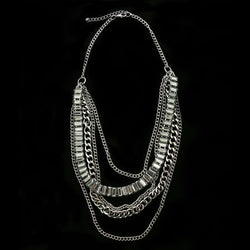 Luxury Crystal Necklace Gunmetal NWOT