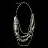 Luxury Crystal Necklace Gunmetal NWOT