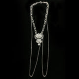 Luxury Crystal Necklace Silver NWOT