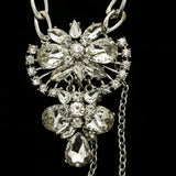 Luxury Crystal Necklace Silver NWOT