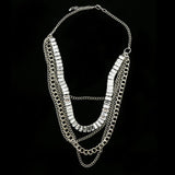 Luxury Crystal Necklace Silver NWOT